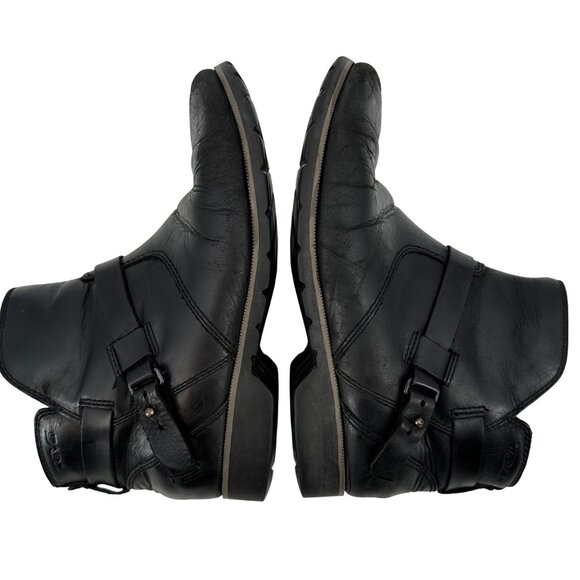 Teva Womens Waterproof Leather Ankle Zipper Boots Size 6 Black - Picture 5 of 9
